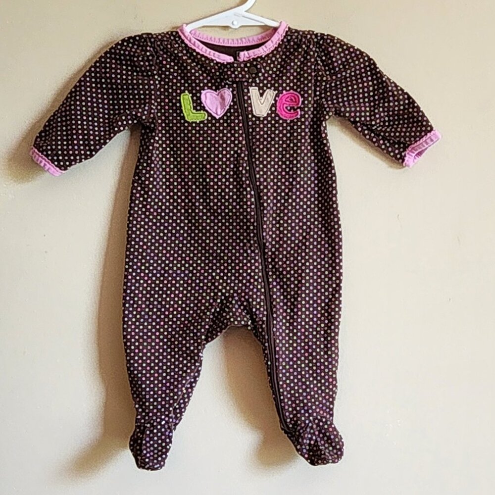 Carters Cute Little One-Piece Outfit Size Up With "love" on the front. Size 3M